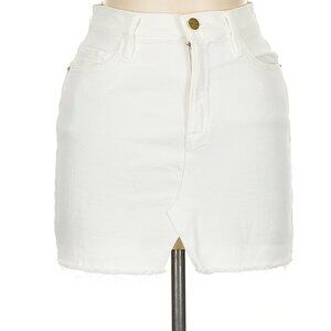 Frame Denim White Denin Skirt